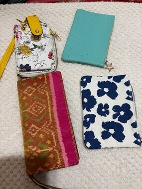Assorted Women's Travel Wallets - Floral, Turquoise, Patterned